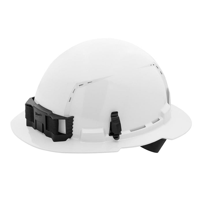 Milwaukee Tool Apparel and Safety Gear Milwaukee White Full Brim Vented Hard Hat w/4pt Ratcheting Suspension - Type 1, Class C