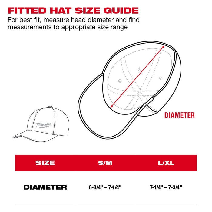 Milwaukee Tool Apparel and Safety Gear Milwaukee WORKSKIN™  Performance Fitted Hat