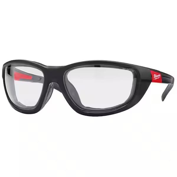 Milwaukee Tool Performance Safety Glasses with Clear Fog-Free Lenses and Gasket