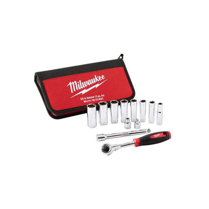 Milwaukee 12-Piece 3/8 in. Drive Metric Socket Set