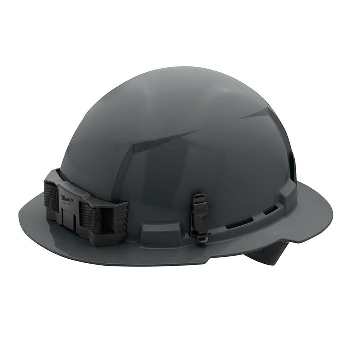 Milwaukee Gray Full Brim Hard Hat w/4pt Ratcheting Suspension - Type 1, Class E