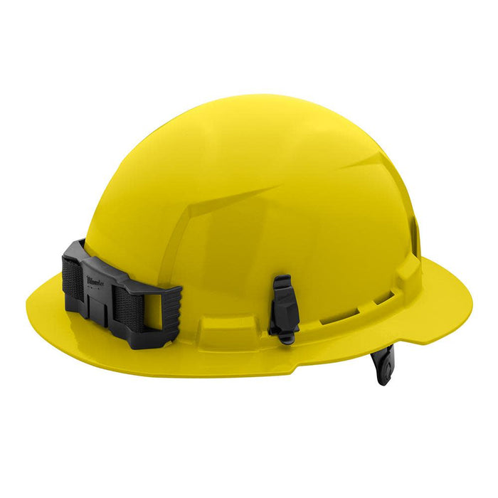 Milwaukee Yellow Full Brim Hard Hat w/6pt Ratcheting Suspension - Type 1, Class E