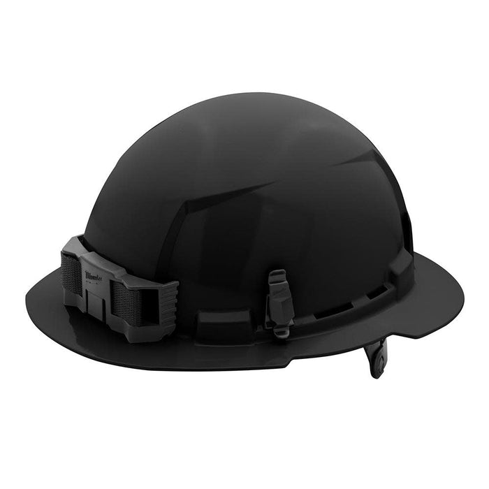 Milwaukee Black Full Brim Hard Hat w/6pt Ratcheting Suspension - Type 1, Class E