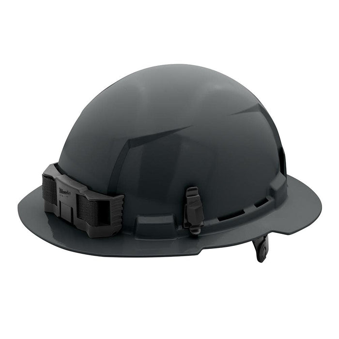 Milwaukee Gray Full Brim Hard Hat w/6pt Ratcheting Suspension - Type 1, Class E