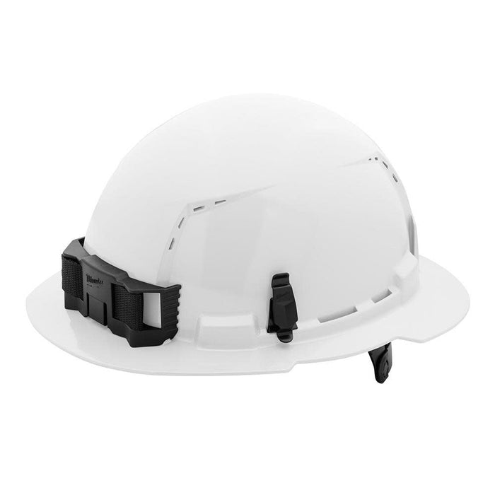 Milwaukee White Full Brim Vented Hard Hat w/6pt Ratcheting Suspension - Type 1, Class C