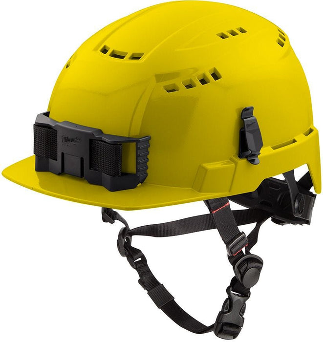 Milwaukee Yellow Front Brim Vented Safety Helmet (USA) - Type 2, Class C