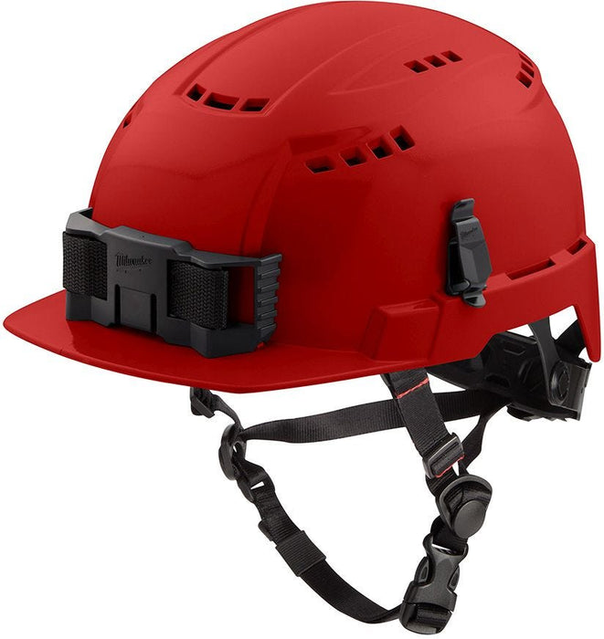 Milwaukee Red Front Brim Vented Safety Helmet (USA) - Type 2, Class C