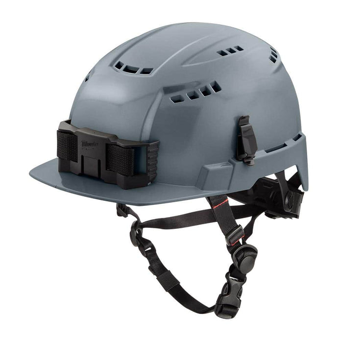 Milwaukee Gray Front Brim Vented Helmet with BOLT™ - Type 2, Class C